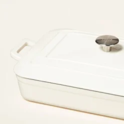 Enamel Coated Casserole/Bakeware Dish With Lid Cream - Hearth & Hand™ With Magnolia: Cast Iron, Hand Wash, Nonstick -Chic Home Decor Sale Shop GUEST 05f2970f 5b01 428e a140 acc4eb2f950a