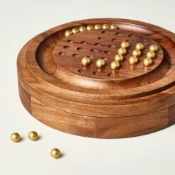 Wood And Brass Marble Solitaire - Hearth & Hand™ With Magnolia -Chic Home Decor Sale Shop GUEST 06964f79 d90e 4ffd 8c53 b5c4d3906baa