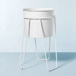 Powder-Coated Metal Planter White - Hearth & Hand™ With Magnolia -Chic Home Decor Sale Shop GUEST 0ef79e31 41bb 41a0 9d3a 3df931a7f5d8