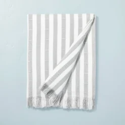 Clipped Stripe Dobby Throw Blanket - Hearth & Hand™ With Magnolia -Chic Home Decor Sale Shop GUEST 10a39fdf 546b 43d8 b831 0408b3240adc