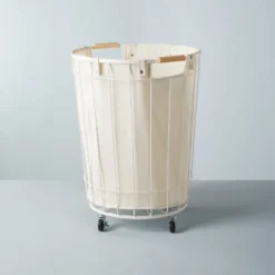 Wire & Fabric Laundry Hamper Sour Cream - Hearth & Hand™ With Magnolia -Chic Home Decor Sale Shop GUEST 1172c23f 3103 40d4 b324 2c56bdd6ddc9