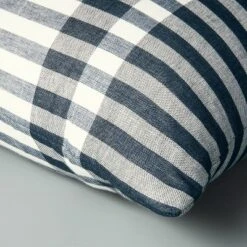 24"x24" Contrast Edge Stripe Oversized Throw Pillow Gray/Blue - Hearth & Hand™ With Magnolia -Chic Home Decor Sale Shop GUEST 2aac9352 1ec5 4711 bf48 9b96de391211