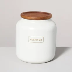 Dry Goods Stoneware Canister With Wood Lid Cream/Brown - Hearth & Hand™ With Magnolia -Chic Home Decor Sale Shop GUEST 2c91d4cc d7f4 4ffb ae0c 3739dc8140bd