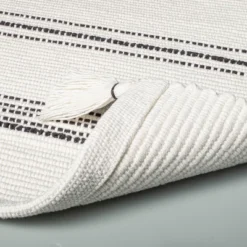 Tonal Stripes Bath Rug Sour Cream/Railroad Gray - Hearth & Hand™ With Magnolia -Chic Home Decor Sale Shop GUEST 2f18d171 85d9 4317 8172 0e2d70fef955