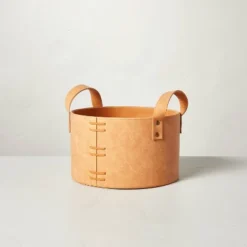 Faux Leather Storage Bin Camel Brown - Hearth & Hand™ With Magnolia -Chic Home Decor Sale Shop GUEST 44d96e68 729c 45be 9c1d 095880db7830