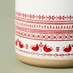 115oz Nordic Christmas Fair Isle Stoneware Cookie Jar Cream/Red - Hearth & Hand™ With Magnolia -Chic Home Decor Sale Shop GUEST 4b6aca89 70f2 4cfb 971d 100335a98b0d