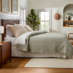 Microstripe Matelassé Coverlet - Hearth & Hand™ With Magnolia -Chic Home Decor Sale Shop GUEST 5b91dd5e 99a7 4ba8 840e 26e86a998f37 1