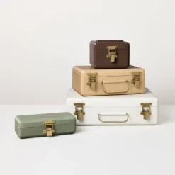 5" Small Metal Box Set With Brass Hardware Brown - Hearth & Hand™ With Magnolia -Chic Home Decor Sale Shop GUEST 6df7a57d 3e25 4fad 8684 ad431b2274ec