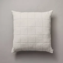26"x26" Grid Lines Matelassé Euro Bed Pillow - Hearth & Hand™ With Magnolia -Chic Home Decor Sale Shop GUEST 7280e9cd ab8a 49a9 9d07 768157928abe