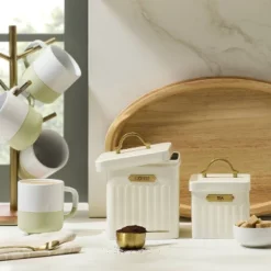 Metal Tea Tin Cream/Brass - Hearth & Hand™ With Magnolia