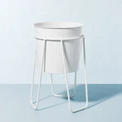 Powder-Coated Metal Planter White - Hearth & Hand™ With Magnolia -Chic Home Decor Sale Shop GUEST 735655e7 97fd 4c48 9b34 03a10412a7af
