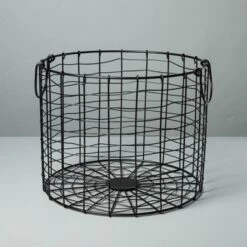 Round Wire Storage Basket With Handles Black - Hearth & Hand™ With Magnolia -Chic Home Decor Sale Shop GUEST 89271918 20ca 45a0 9c44 39bb0a31b0f0