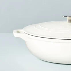 5.3qt Enameled Cast Iron Braiser Sour Cream - Hearth & Hand™ With Magnolia -Chic Home Decor Sale Shop GUEST 8c198140 35a1 4fbe b6a2 f431cc4e8800