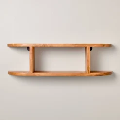 Rounded Edge Two Tier Wood Shelf - Hearth & Hand™ With Magnolia -Chic Home Decor Sale Shop GUEST 90a6d2e7 77ff 4a4f b506 d721577a888d