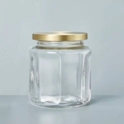 Sculpted Glass Canister Clear/Brass - Hearth & Hand™ With Magnolia -Chic Home Decor Sale Shop GUEST 915af183 2194 4587 ac6b 1c8b82b24702