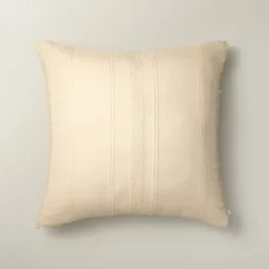 24"x24" Textured Fringe Indoor/Outdoor Square Throw Pillow Natural - Hearth & Hand™ With Magnolia -Chic Home Decor Sale Shop GUEST 9663e927 a62d 49a4 8e23 424fe8485a95