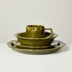 10oz Carved Edge Ceramic Mug Green - Hearth & Hand™ With Magnolia -Chic Home Decor Sale Shop GUEST 968bfb0c d7b7 4d1a a226 ec100dcfa198