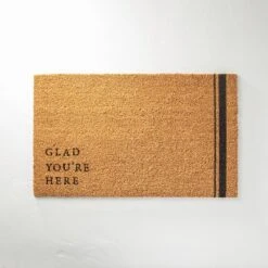 Glad You're Here Coir Doormat Tan/Black - Hearth & Hand™ With Magnolia -Chic Home Decor Sale Shop GUEST 9d97dd76 0e01 4045 8d97 41d7d05c60bb