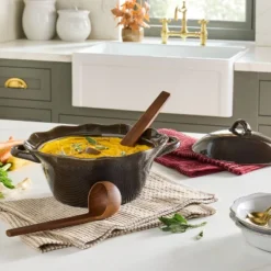 Wavy Edge Soup Terrine Brown - Hearth & Hand™ With Magnolia