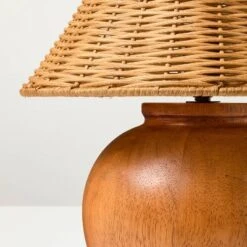 Wood Base With Rattan Shade Accent Table Lamp - Hearth & Hand™ With Magnolia -Chic Home Decor Sale Shop GUEST abd03e50 c286 43e6 83c3 db3a72cbc8fb