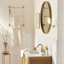 Wall-Mounted Brass Ladder Towel Rack Antique Finish - Hearth & Hand™ With Magnolia