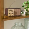 Small Wood Finish With Brass Retro Radio - Hearth & Hand™ With Magnolia