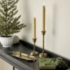 Brass Taper Candlesticks Antique Finish (Set Of 2) - Hearth & Hand™ With Magnolia: Farmhouse Candle Holder Set