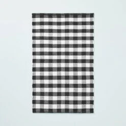 Textured Gingham Indoor/Outdoor Woven Area Rug Dark Gray/Cream - Hearth & Hand™ With Magnolia -Chic Home Decor Sale Shop GUEST c05f3439 a175 48da b02f 71e3468b8cdf