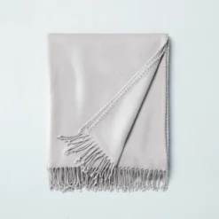 Solid Hemstitch With Fringe Throw Blanket - Hearth & Hand™ With Magnolia -Chic Home Decor Sale Shop GUEST c7974385 e083 4476 bd38 ee9808ba2f04