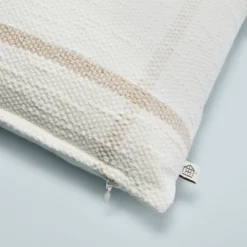 12"x30" Open Grid Lines Lumbar Throw Pillow Cream/Taupe - Hearth & Hand™ With Magnolia -Chic Home Decor Sale Shop GUEST cca4d0e7 7a26 469b 8704 00e59eb960cf