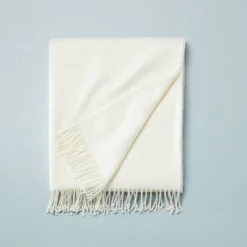 Solid Hemstitch With Fringe Throw Blanket - Hearth & Hand™ With Magnolia -Chic Home Decor Sale Shop GUEST d514af1b 5e17 4899 b34d c457ac7ff1f0