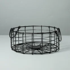 Round Wire Storage Basket With Handles Black - Hearth & Hand™ With Magnolia -Chic Home Decor Sale Shop GUEST db906be6 c2aa 4ee5 bb74 a0cff421c0e0