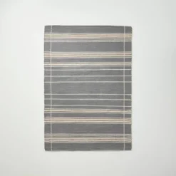 Wool Blend Variegated Stripe Area Rug Dark Gray - Hearth & Hand™ With Magnolia -Chic Home Decor Sale Shop GUEST dfeaf7b3 fe91 42d0 a761 a75fb13a64e0