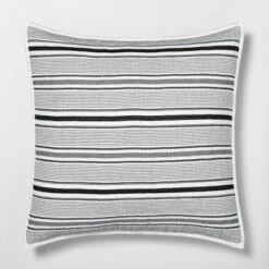 Textured Stripe Pillow Sham Dark Gray/Cream - Hearth & Hand With Magnolia -Chic Home Decor Sale Shop GUEST e5d23bbb adcc 4d87 a960 dc48647436f7