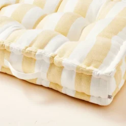 Bold Stripe Indoor/Outdoor French Floor Cushion Gold/Cream - Hearth & Hand™ With Magnolia -Chic Home Decor Sale Shop GUEST ea808b39 8085 407e 9032 7540289c1f55