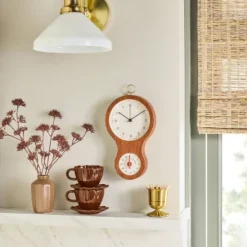Wood And Brass Kitchen Clock And Timer - Hearth & Hand™ With Magnolia