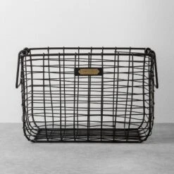 Wire Storage Basket Black - Hearth & Hand With Magnolia -Chic Home Decor Sale Shop GUEST efe86eae 04b3 4a40 b0c6 ffcdb651f04d