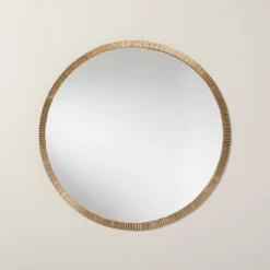 Pleated Brass Round Wall Mirror Antique Finish - Hearth & Hand™ With Magnolia -Chic Home Decor Sale Shop GUEST fc417e4d 9541 4850 afb2 0dbdf28b0a6d